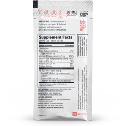 Cetonas Heart Tart (sem cafeína) - 20 saquetas