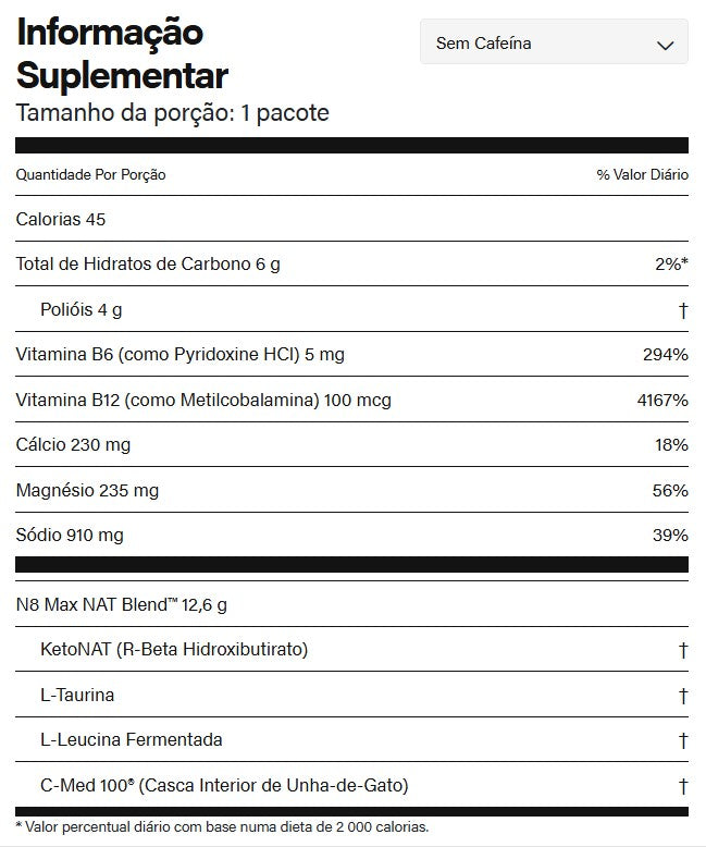 Cetonas Heart Tart (sem cafeína) - 20 saquetas