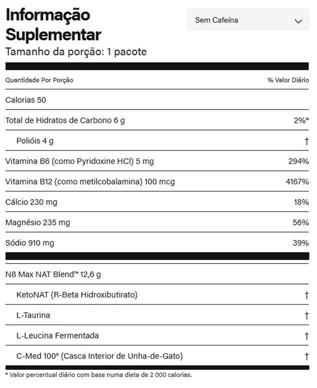 Cetonas Raspberry Lemonade (sem cafeína) - 20 saquetas